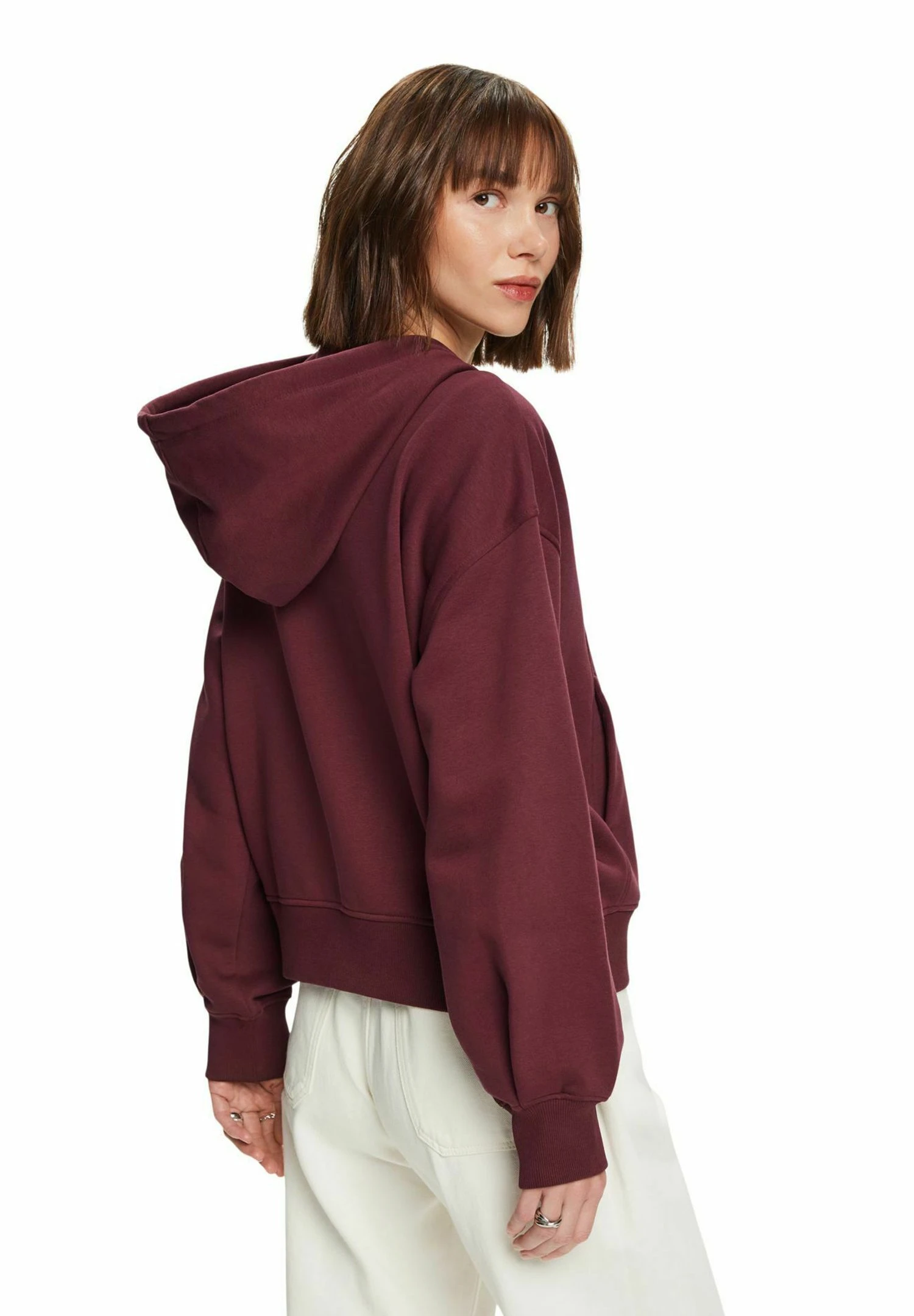 Edc By Esprit Sweater Met Rits - Aubergine 7 Edc By Esprit Sweater Met Rits - Aubergine - Afbeelding 7
