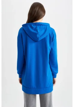 DeFacto Relax Fit- Hoodie - Blue -Tamaris Verkoopwinkel 09495ffcb53a45afbf523feb2c398ea3