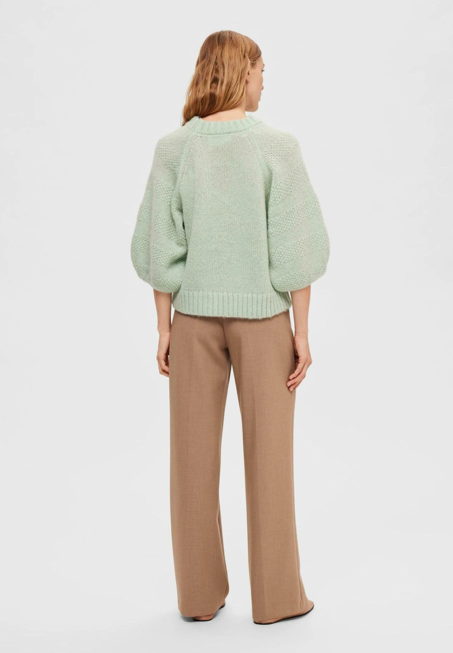 Selected Femme Louvilja 3/4 O-Neck - Trui - Aqua Foam 3 Selected Femme Louvilja 3/4 O-Neck - Trui - Aqua Foam - Afbeelding 3