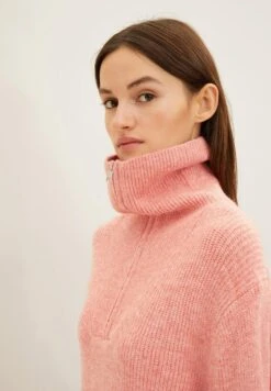TOM TAILOR Denim Mit Troyer Kragen  - Trui - Peach Pink Melange -Tamaris Verkoopwinkel 13b525f374eb41bc944d7e0c7e5ff61d