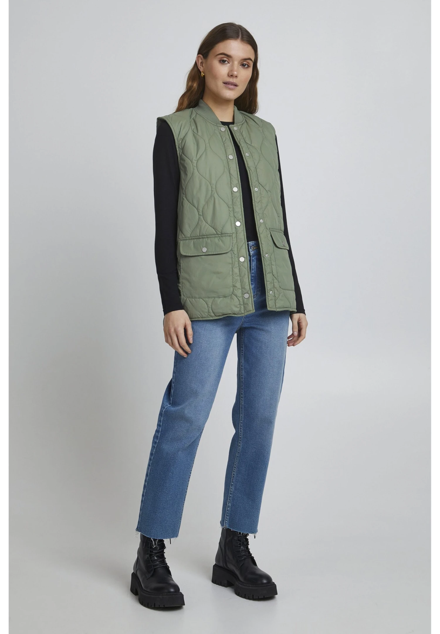 B.young Bycanna Waistcoat- Bodywarmer - Hedge Green 2 B.young Bycanna Waistcoat- Bodywarmer - Hedge Green - Afbeelding 2