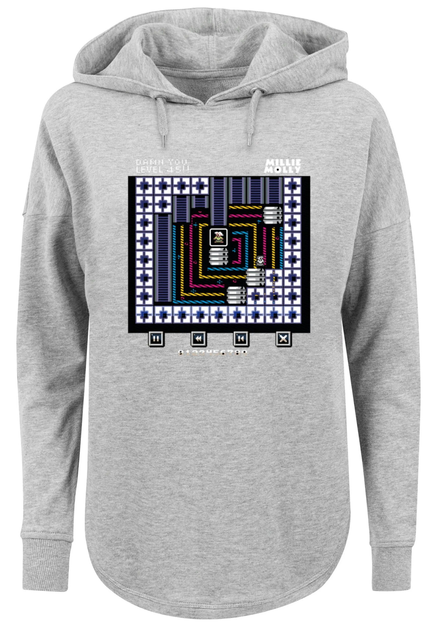 F4NT4STIC Retro Gaming Level 45 - Hoodie - Grey 6 F4NT4STIC Retro Gaming Level 45 - Hoodie - Grey - Afbeelding 6