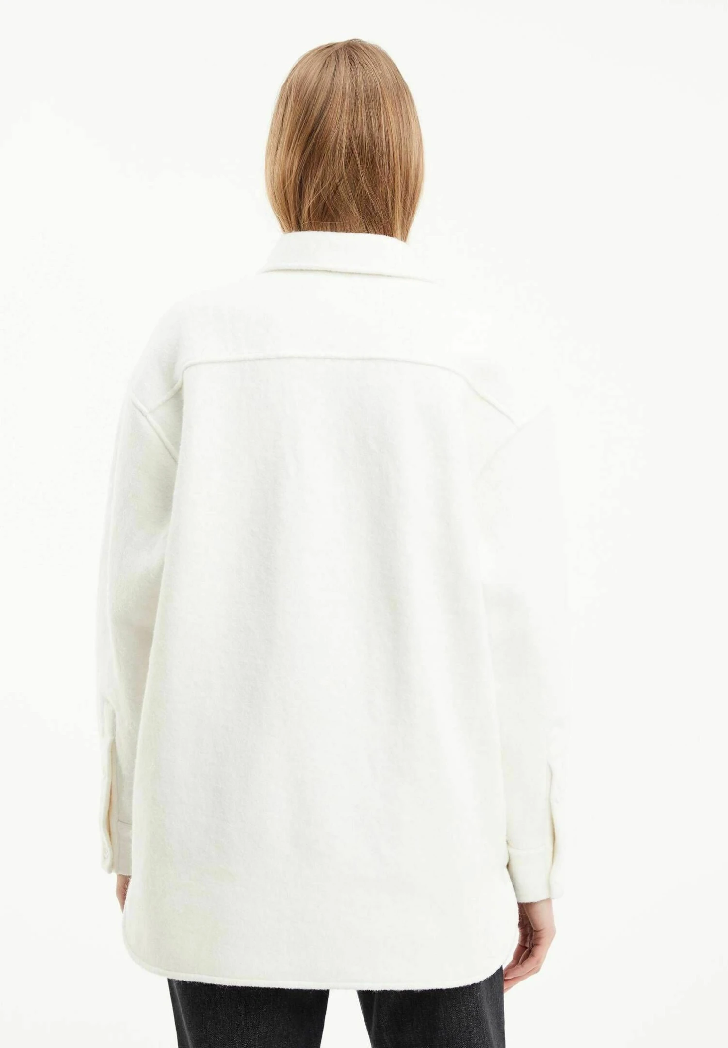 Calvin Klein Jeans Boucle Textured Shacket - Jas - Offwhite 2 Calvin Klein Jeans Boucle Textured Shacket - Jas - Offwhite - Afbeelding 2