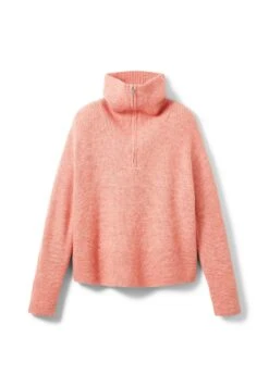 TOM TAILOR Denim Mit Troyer Kragen  - Trui - Peach Pink Melange -Tamaris Verkoopwinkel 235316a58c7c4e8c975e25c387c10846