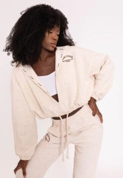 Elite - Sweater Met Rits - Ecru Melange