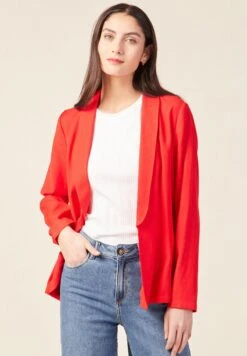 Gerade Geschnittene- Blazer - Rose/Fushia