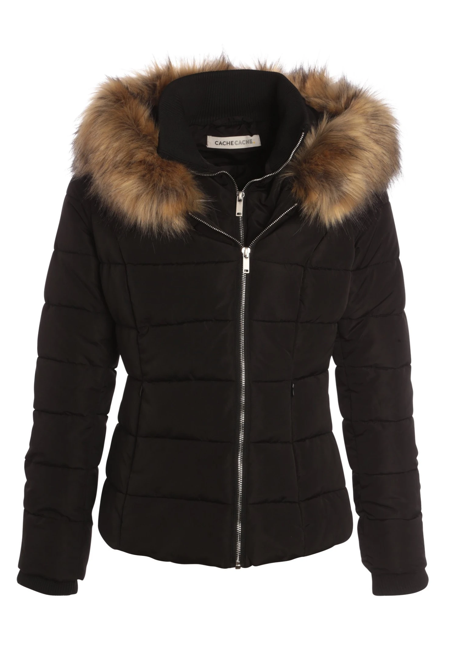 Taillierte Daunenjacke Mit Kapuze - Winterjas - Noir 5 Taillierte Daunenjacke Mit Kapuze - Winterjas - Noir - Afbeelding 5