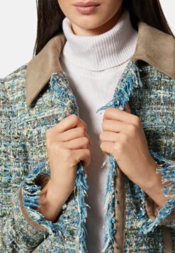 Mit Fransen - Blazer - Light Blue -Tamaris Verkoopwinkel 34ce9ed93e6f4e0484e43206cb535314