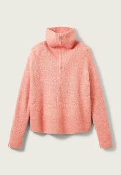 TOM TAILOR Denim Mit Troyer Kragen  - Trui - Peach Pink Melange -Tamaris Verkoopwinkel 38afdc8bbb364a0b8a440ada4c4d873f