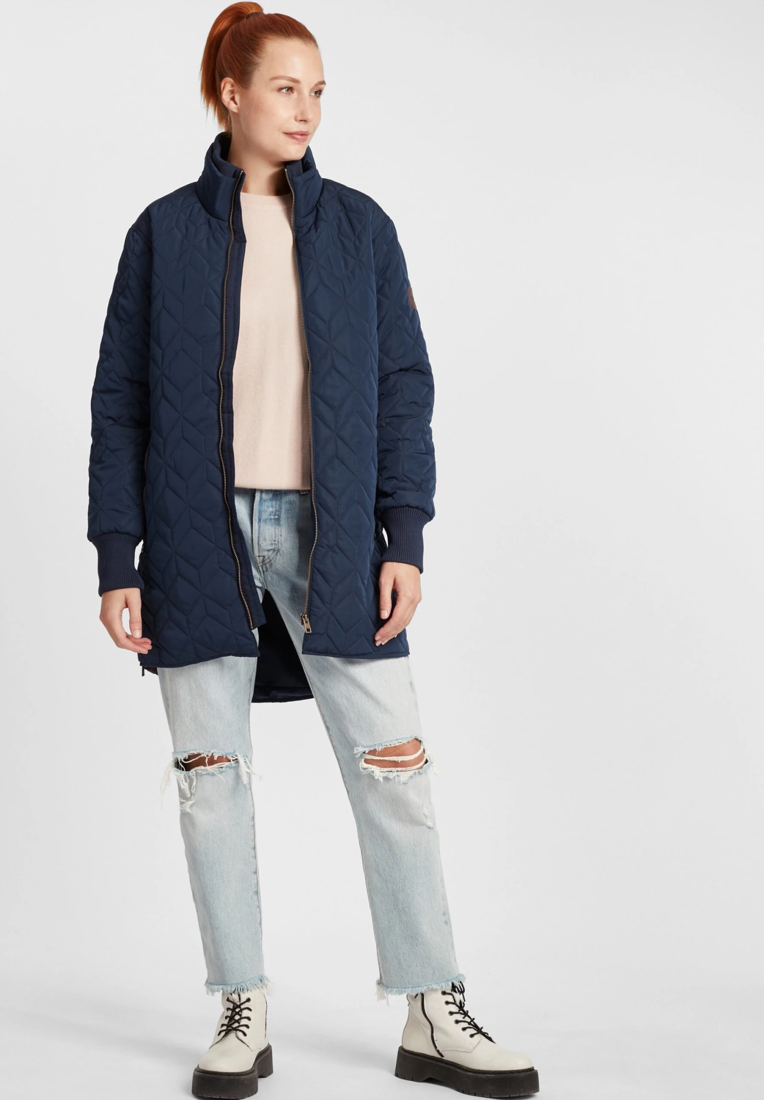 OXMO Alara - Winterjas - Dress Blues 2 OXMO Alara - Winterjas - Dress Blues - Afbeelding 2