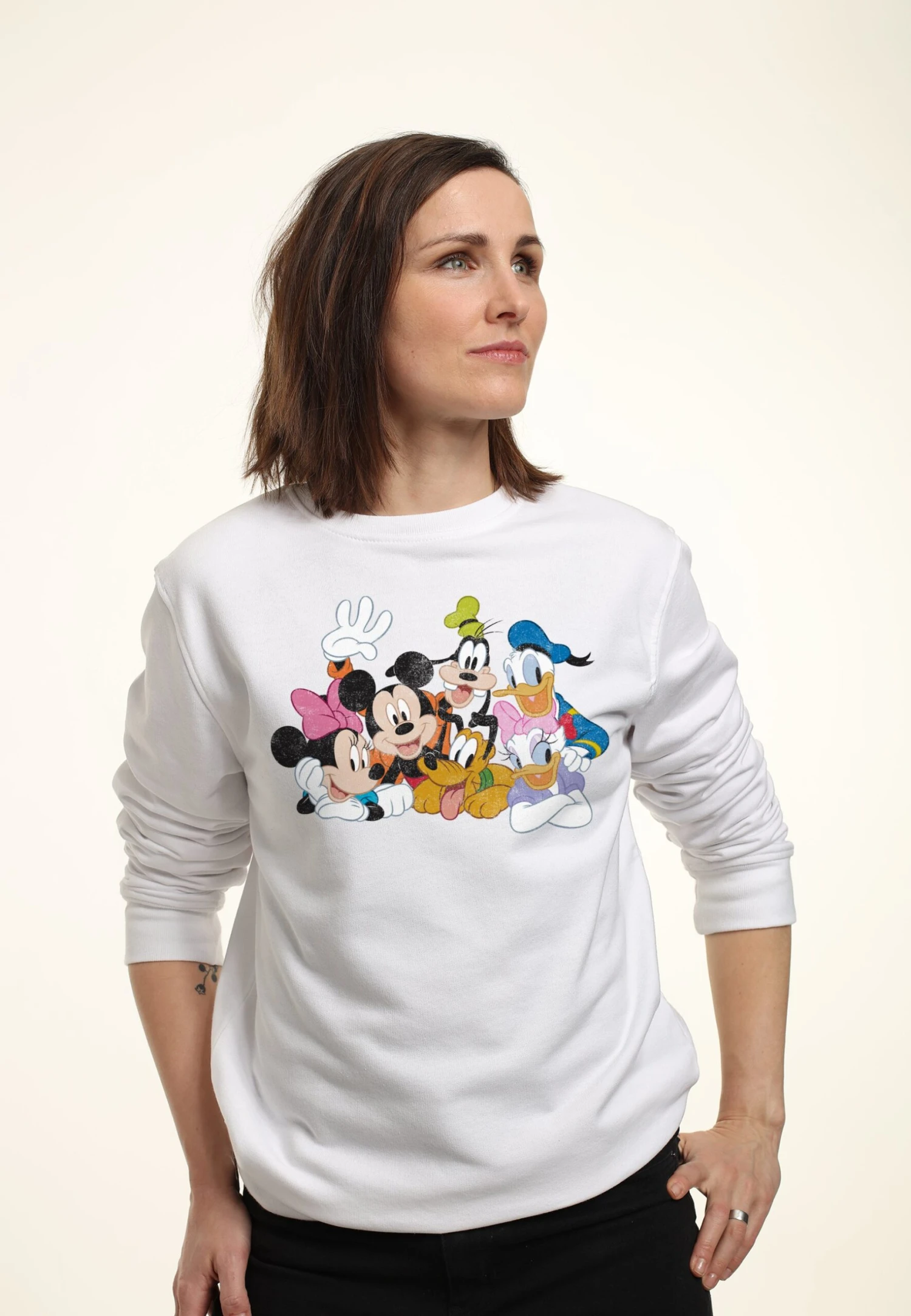 Disney Mickey Classic Mickey Group - Sweater - White 3 Disney Mickey Classic Mickey Group - Sweater - White - Afbeelding 3