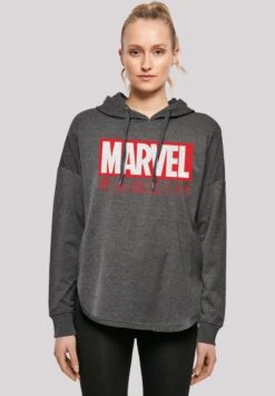 F4NT4STIC Marvel Logo Washed Care Waschanleitung - Hoodie - Charcoal