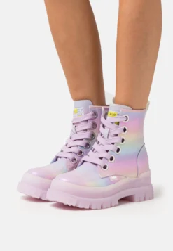 Buffalo Aspha Lace Up - Enkellaarsjes Met Plateauzool - Mermaid