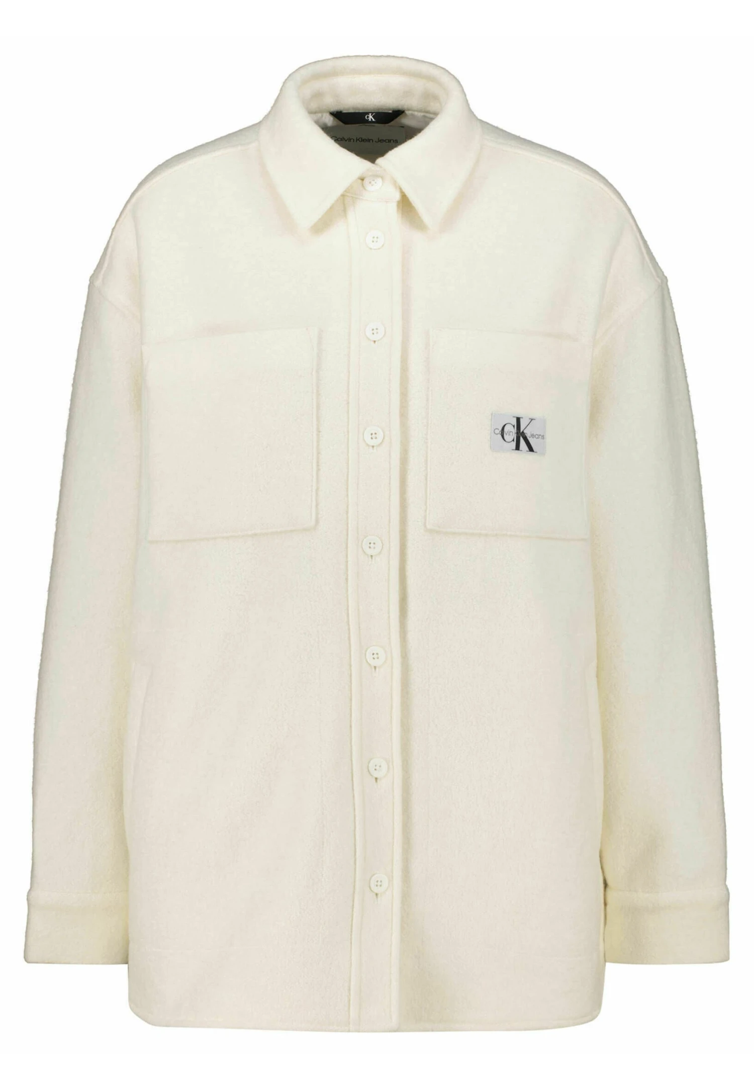 Calvin Klein Jeans Boucle Textured Shacket - Jas - Offwhite 4 Calvin Klein Jeans Boucle Textured Shacket - Jas - Offwhite - Afbeelding 4