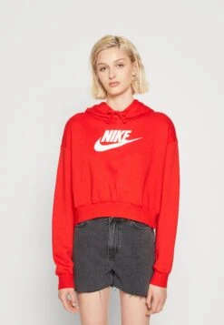 Nike Sportswear Club Crop - Sweater - University Red/White