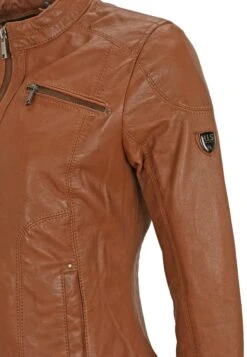 H.I.S Mit Label Patch - Leren Jas - D Cognac -Tamaris Verkoopwinkel 4790a25c94e1448d80a8e2d6c27c86c6