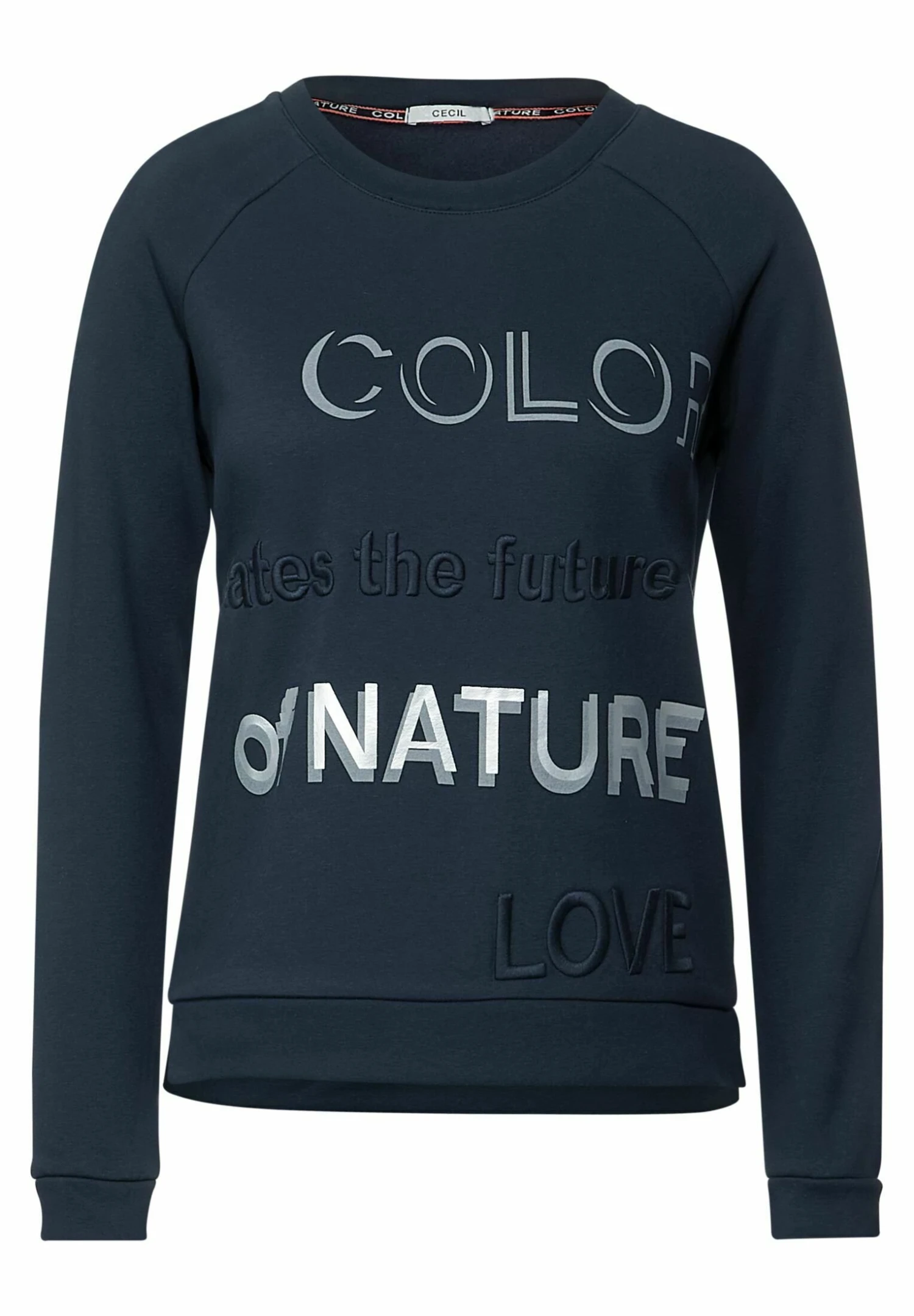 Cecil Mit Wording - Sweater - Blau 4 Cecil Mit Wording - Sweater - Blau - Afbeelding 4