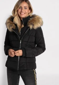 Taillierte Daunenjacke Mit Kapuze - Winterjas - Noir