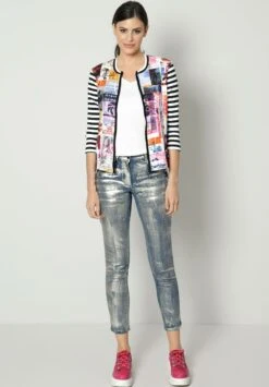 Lichte Jas - Schwarz/Weiß/Lila/Orange -Tamaris Verkoopwinkel 4ab8dd1601fb47b4b00a0f100c30b18f