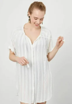 Tassel Detail Short Kimono - Vest - White