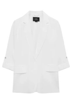 PULL & BEAR Basic Rolled-Up Sleeve Blazer - Blazer - White -Tamaris Verkoopwinkel 4af2d62193b4468facf95718390815ab
