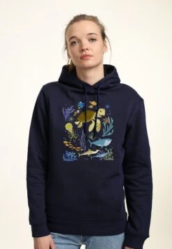 Henry Tiger Finding Nemo Sea Scene - Hoodie - Navy Blue