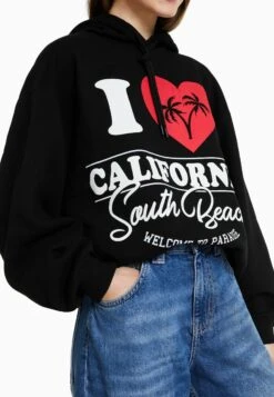 BERSHKA Printed - Hoodie - Black 9 BERSHKA Printed - Hoodie - Black -Tamaris Verkoopwinkel 53b4a7c5d8aa48538d0fe27a5ada32b1