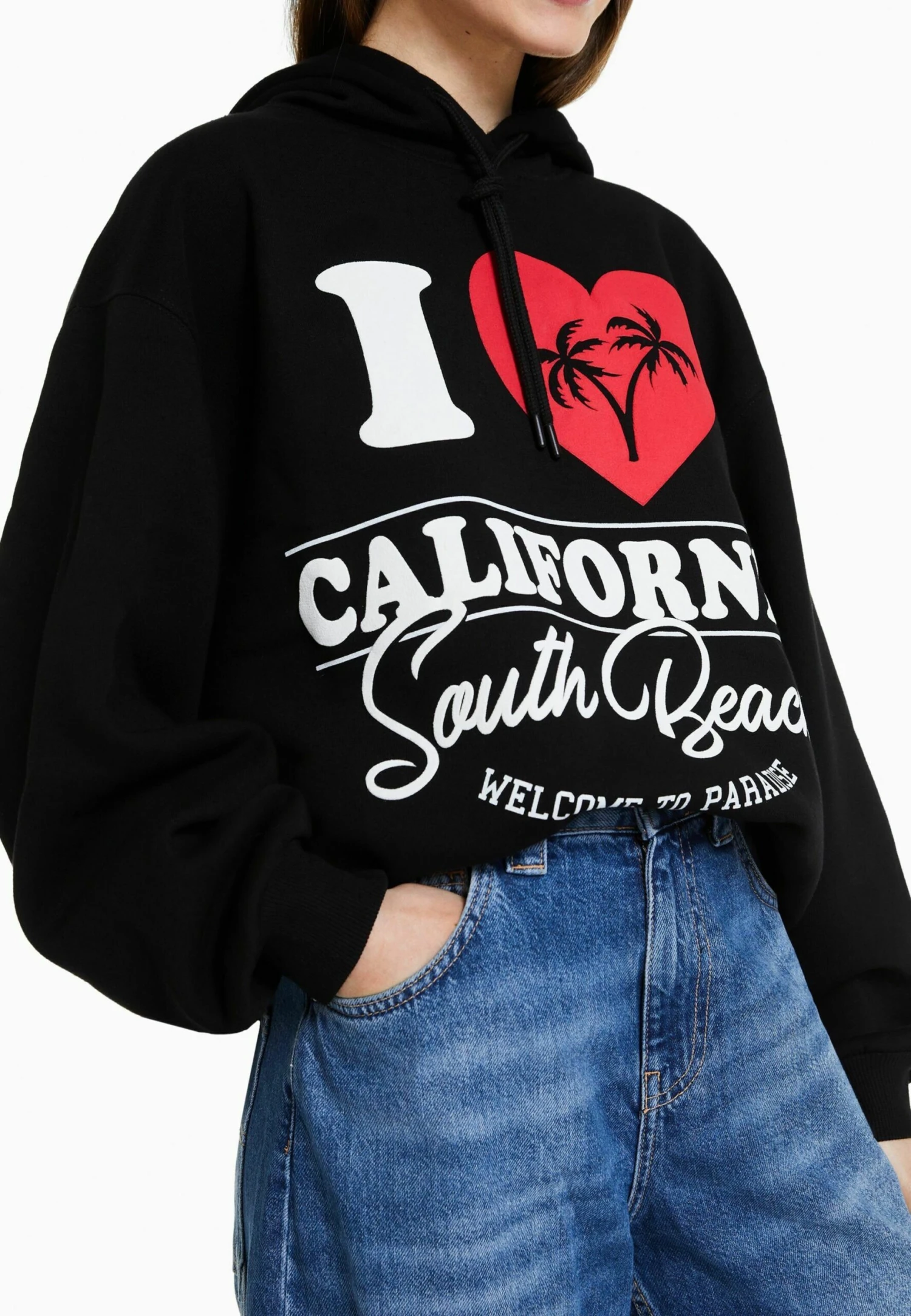 BERSHKA Printed - Hoodie - Black 4 BERSHKA Printed - Hoodie - Black - Afbeelding 4