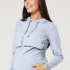 Happy Mama Maternity Nursing - Hoodie - Grey Melange
