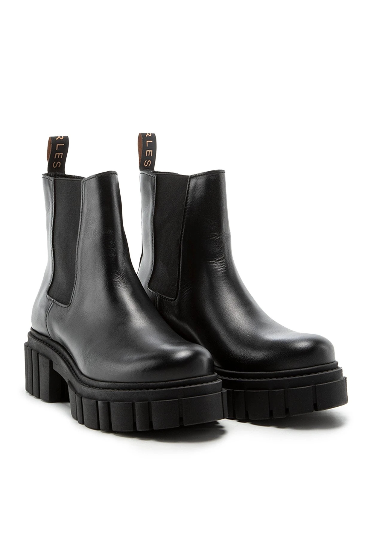 Saline - Enkellaarsjes Met Plateauzool - Black Smooth 2 Saline - Enkellaarsjes Met Plateauzool - Black Smooth - Afbeelding 2