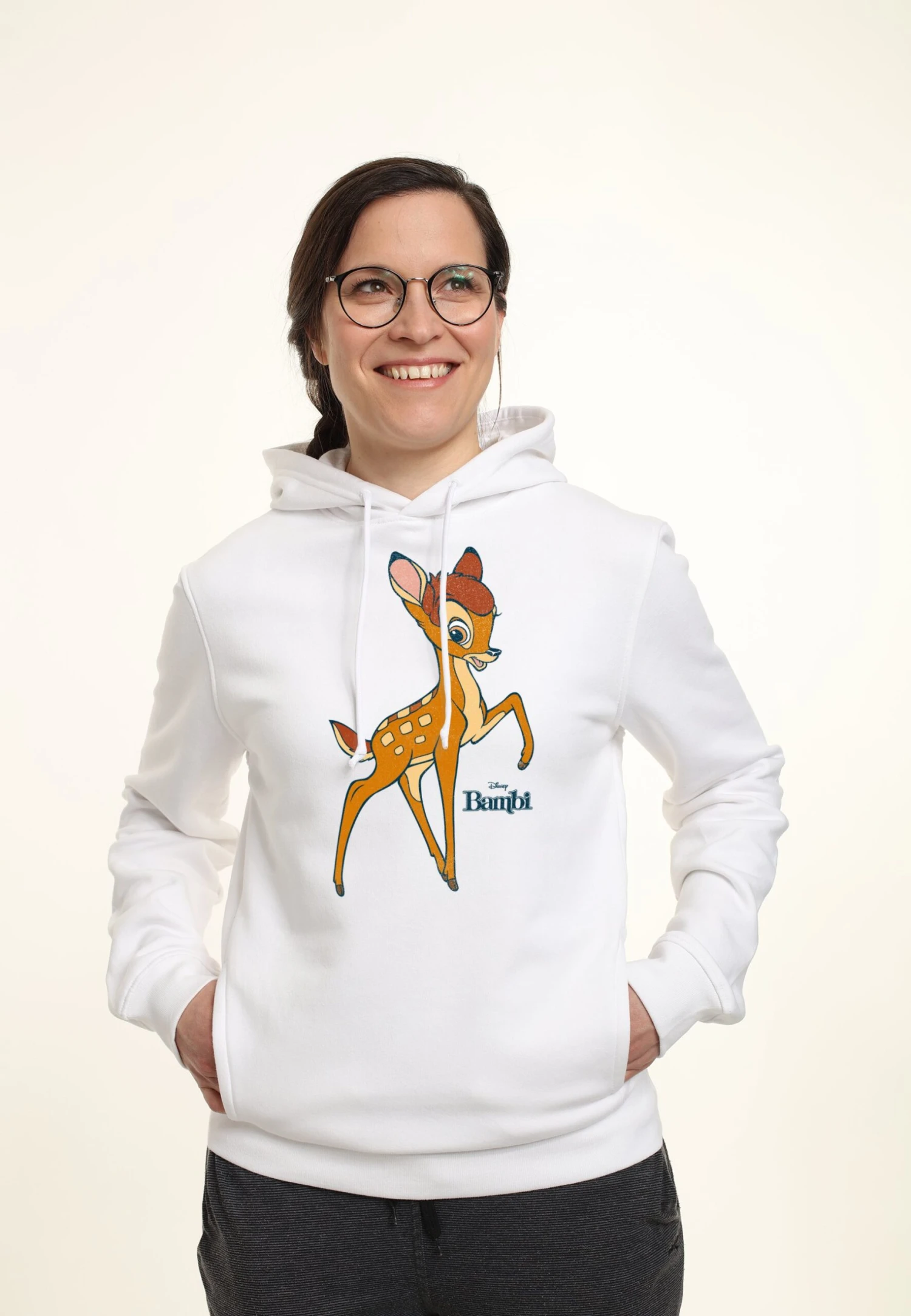 Disney Bambi Big Bambi - Hoodie - White 1 Disney Bambi Big Bambi - Hoodie - White