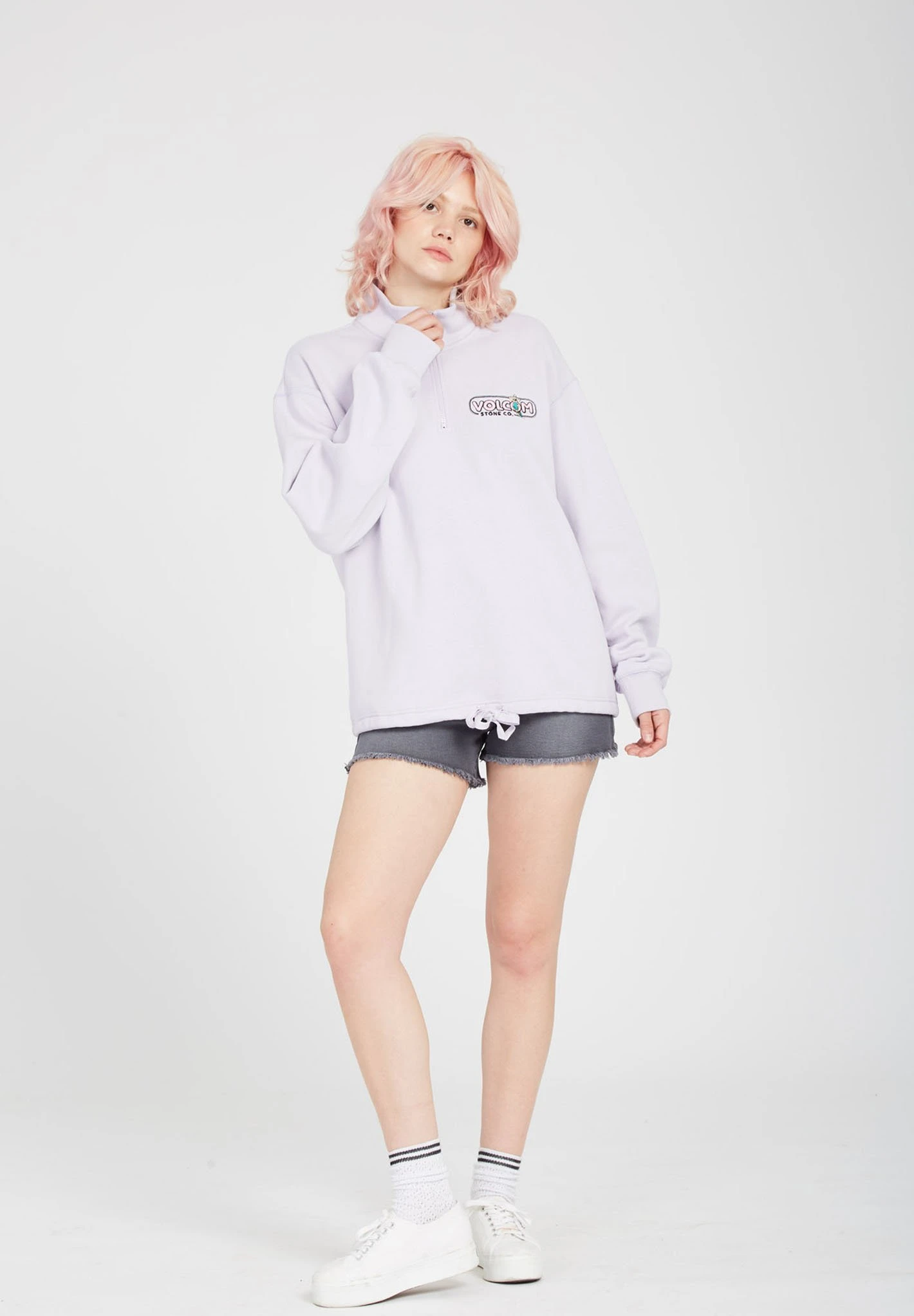 Volcom Overtheenker Mock Neck - Sweater - Light Orchid 2 Volcom Overtheenker Mock Neck - Sweater - Light Orchid - Afbeelding 2