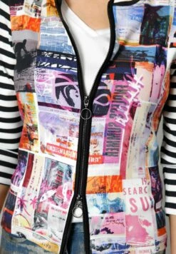 Lichte Jas - Schwarz/Weiß/Lila/Orange -Tamaris Verkoopwinkel 61f95639131941428e7bd28767288825