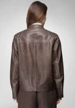 Silvie - Leren Jas - Brown -Tamaris Verkoopwinkel 6873e5f0eb2d4234a4f7983083dc7e53