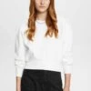 ESPRIT Cropped - Sweater - White
