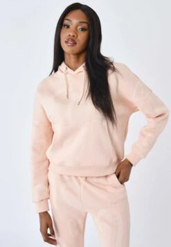 À All Over Cœur - Hoodie - Pêche