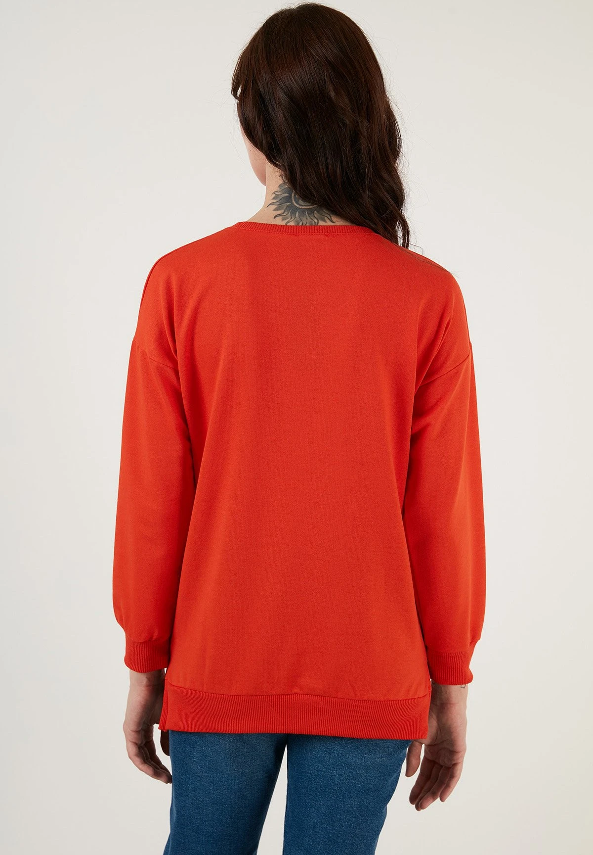 LELA Regular Fit - Sweater - Orange Color 2 LELA Regular Fit - Sweater - Orange Color - Afbeelding 2