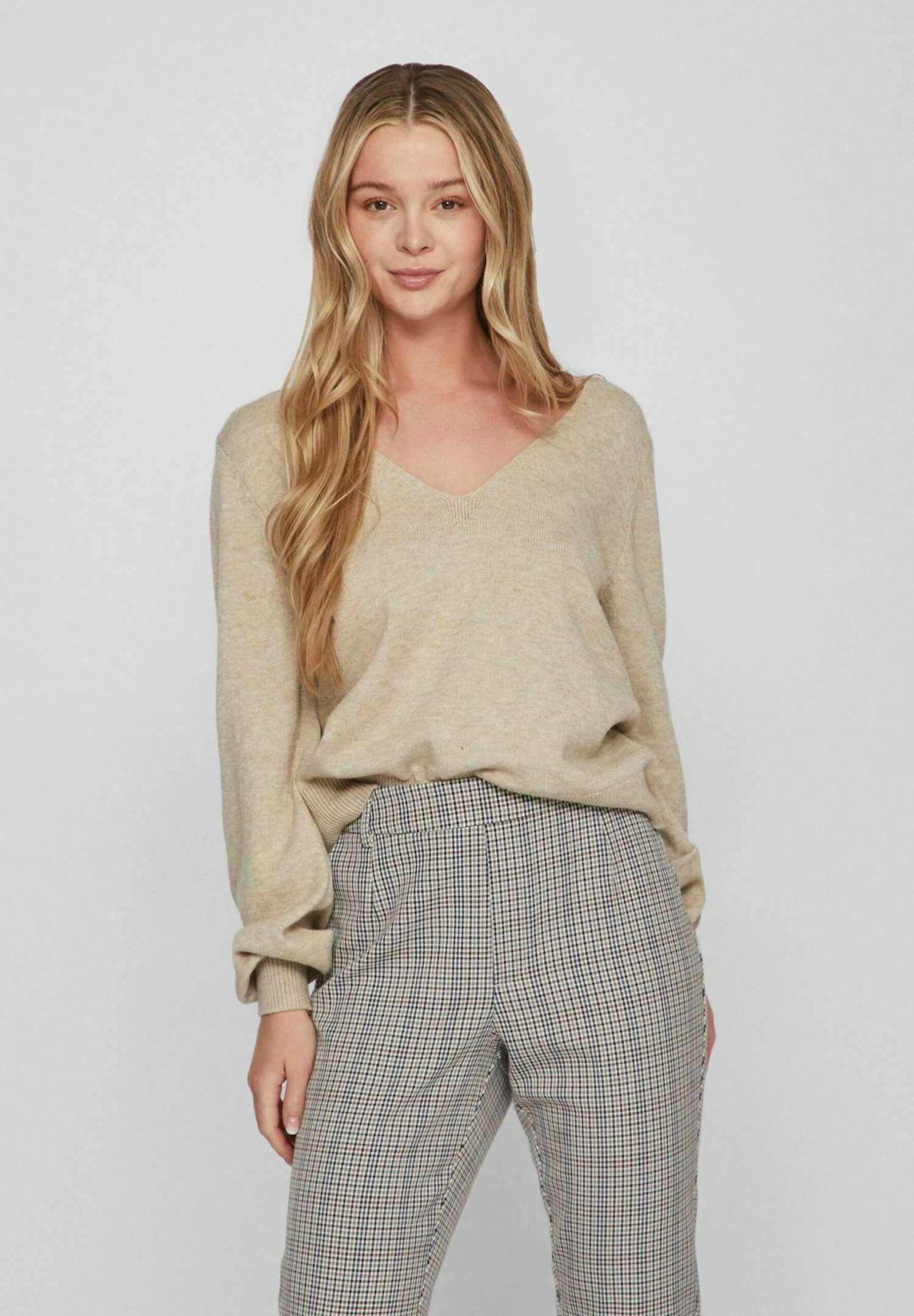 Vila Wendbarer - Trui - Natural Melange 1 Vila Wendbarer - Trui - Natural Melange