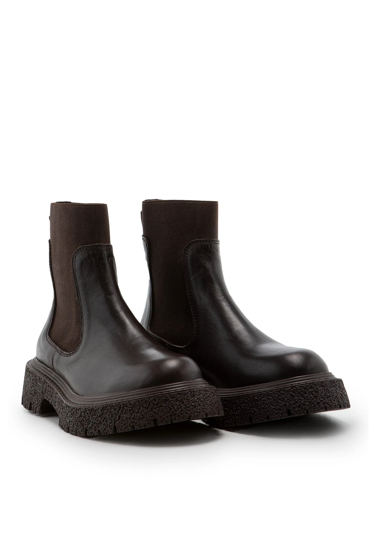 Ciara - Enkellaarsjes Met Plateauzool - Dark Brown 3 Ciara - Enkellaarsjes Met Plateauzool - Dark Brown - Afbeelding 3