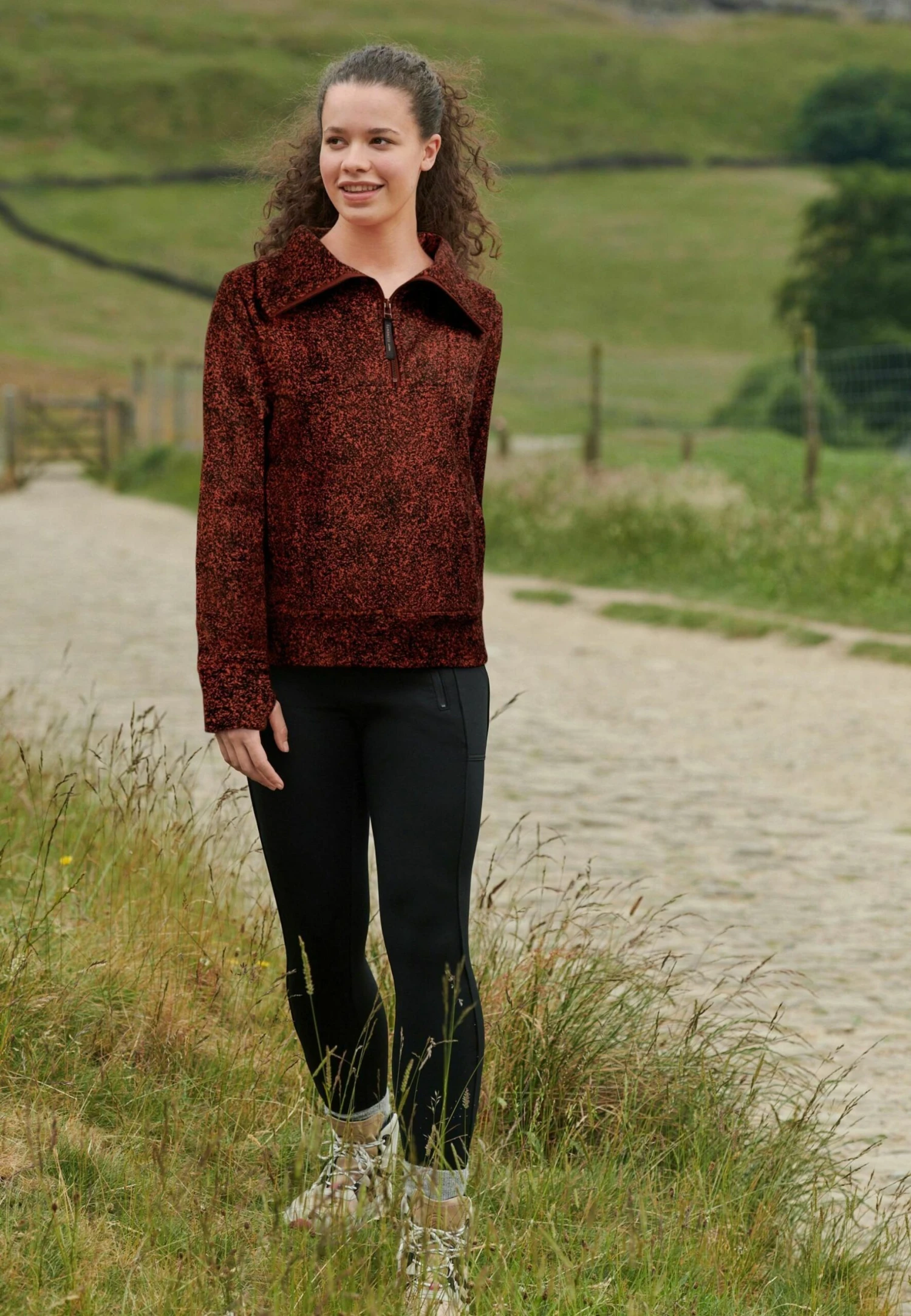 Next Outdoor Zip Neck- Fleece Trui - Rust Brown/Black 1 Next Outdoor Zip Neck- Fleece Trui - Rust Brown/Black