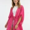 IZIA Kimono Mit Lochspitze Mahisha - Lichte Jas - Pink