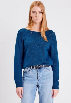 Langen Ärmeln - Trui - Bleu Pétrole