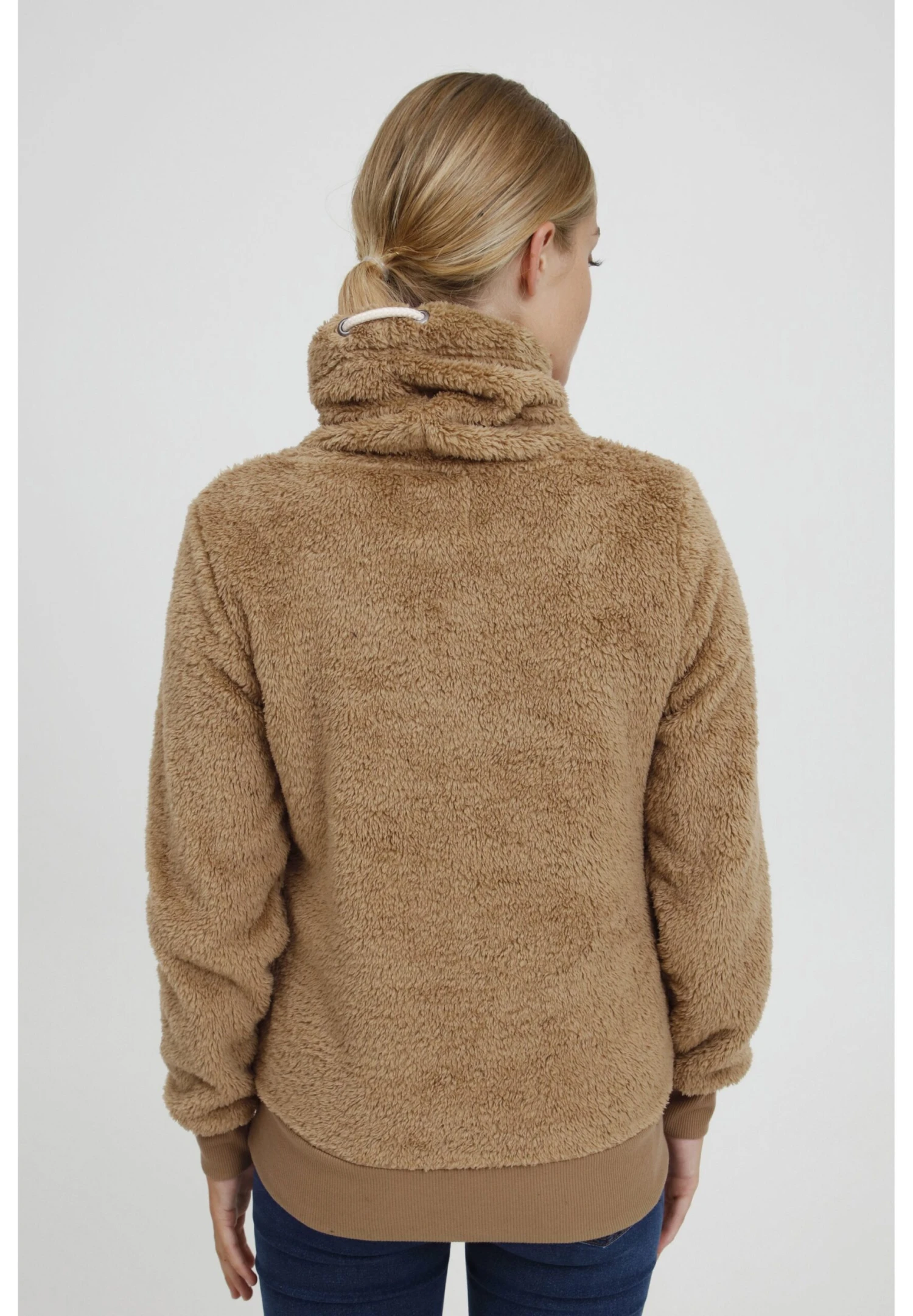 OXMO Oxanniki - Fleece Trui - Beige 3 OXMO Oxanniki - Fleece Trui - Beige - Afbeelding 3