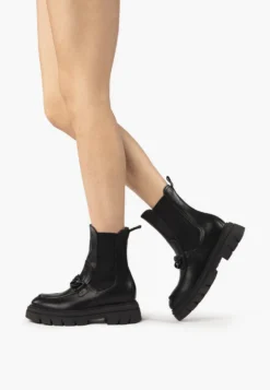 NeroGiardini Enkellaarsjes Met Plateauzool - Nero