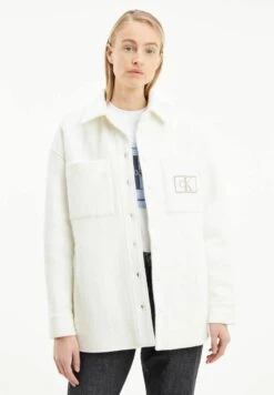 Calvin Klein Jeans Boucle Textured Shacket - Jas - Offwhite