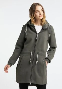 Schmuddelwedda Sweater Met Rits - Dunkeloliv