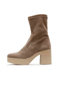 Enkellaarsjes Met Plateauzool - Brown