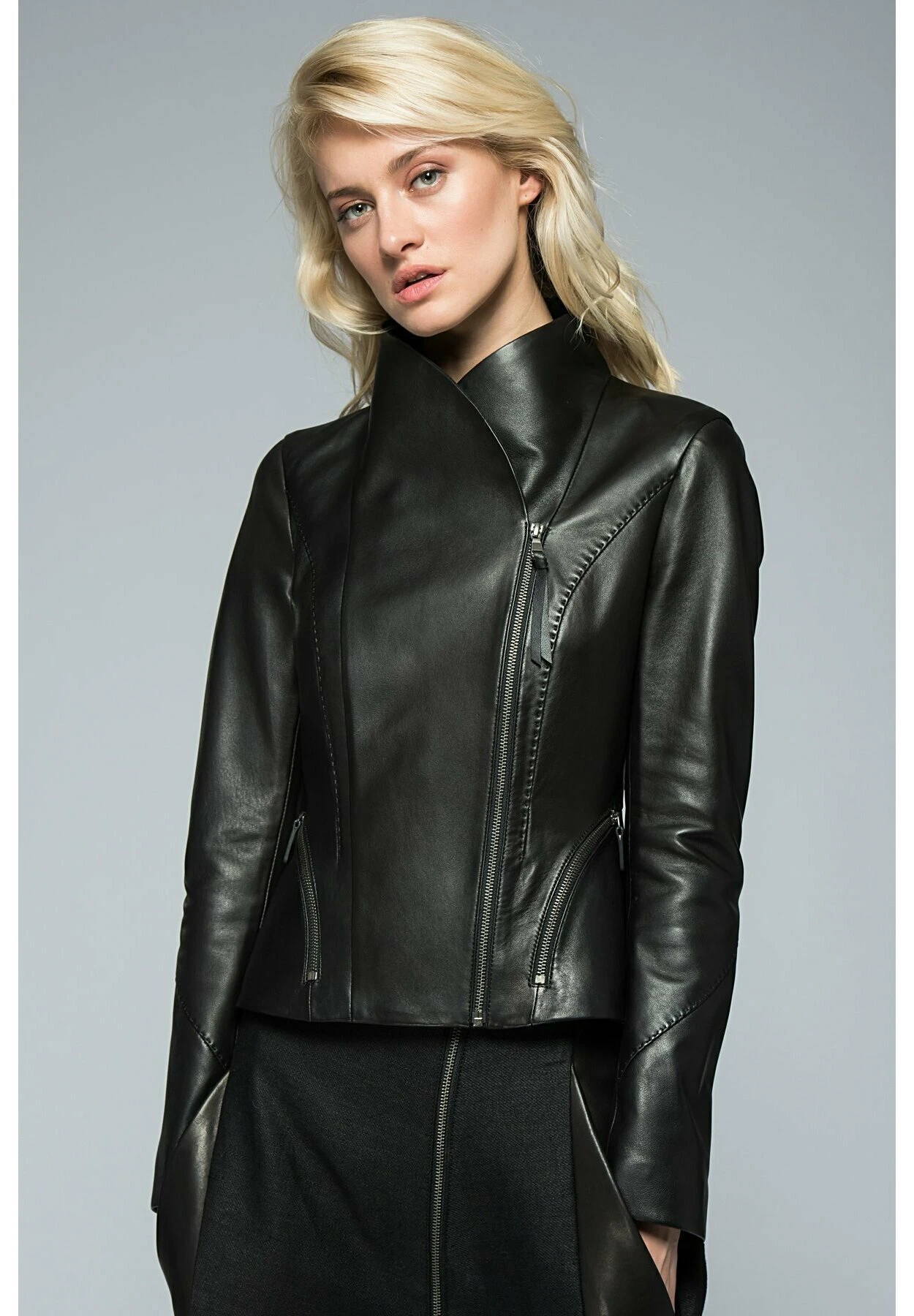 Claire - Leren Jas - Black 5 Claire - Leren Jas - Black - Afbeelding 5