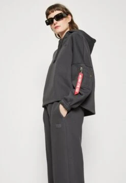 Alpha Industries X-Fit Label Hoody - Sweater - Vintage Grey -Tamaris Verkoopwinkel c11a6ca7d60b44458766d014c98542e3