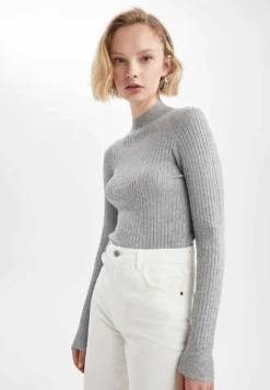 DeFacto Slim Fit - Trui - Grey